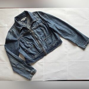 Tommy Hilfiger Women’s Denim Jacket XL | Zip Front Blue Jean Jacket